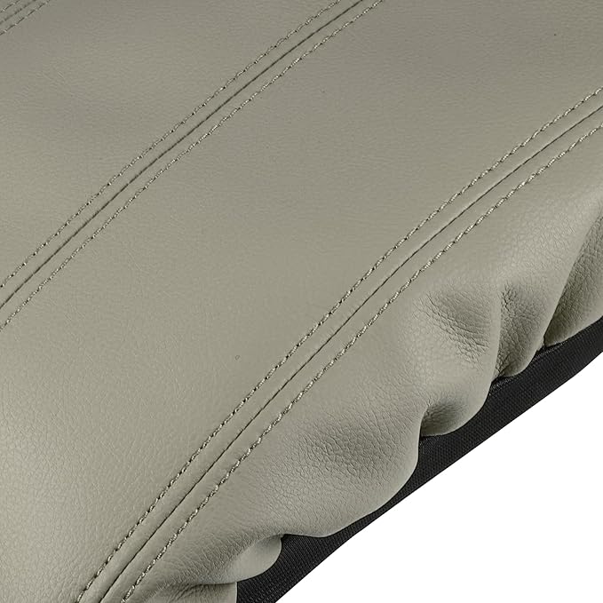 X AUTOHAUX Car Center Console Armrest Cover for Cadillac XTS 2013-2019 Faux Leather Interior Arm Rest Cover Elbow Cushion Pad Beige