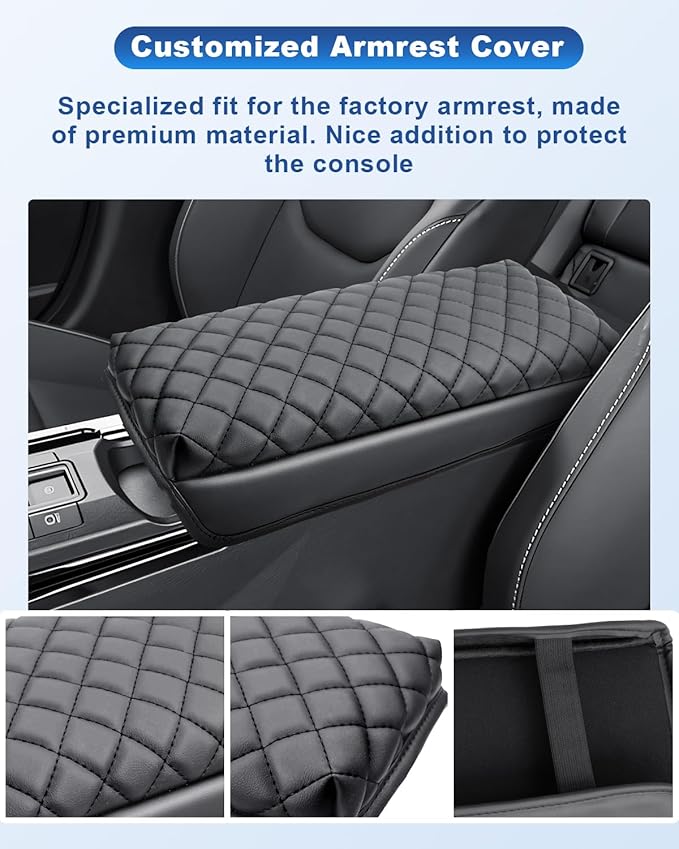 CDEFG for 2024 Toyota Prius Armrest Cover for 2023 2024 Prius Center Console Cover 2024 Prius Limited Prime XSE Accessories Middle Console Pad 2023 2024 Prius Arm Rest Protector