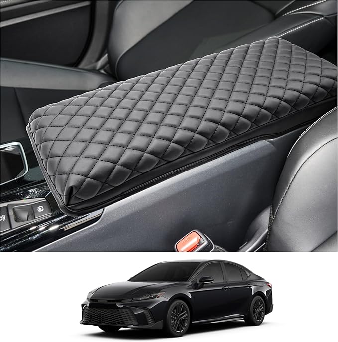 CDEFG for 2025 2026 Toyota Camry Accessories Armrest Cover for 2025 2026 Toyota Camry(XSE/XLE/SE/LE) Center Console Cover Middle Console Pad Arm Rest Central Consola Cushion Seat Box Cover