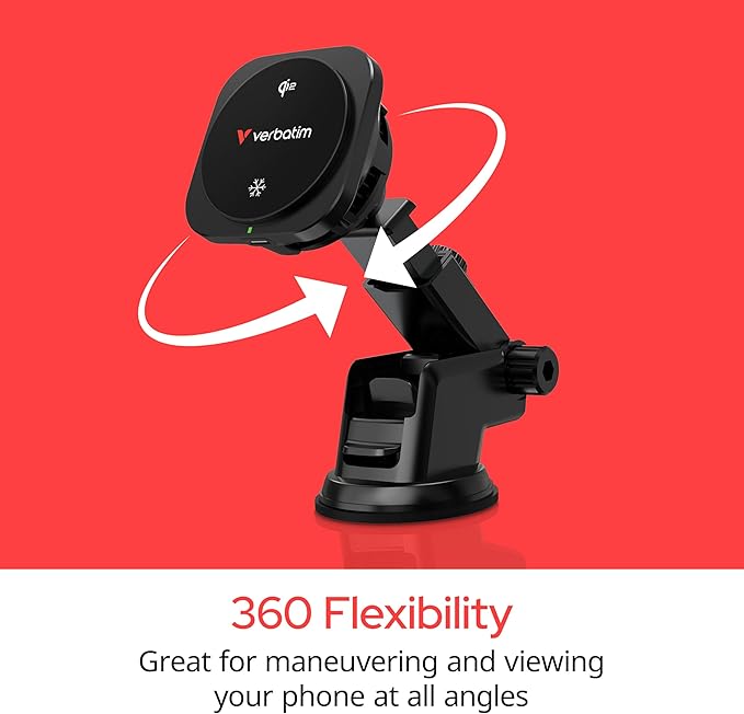 Verbatim Charge 'n’ Drive Qi2 Magnetic Wireless Car Charger