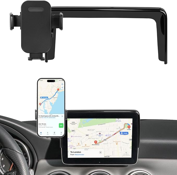 Car Phone Holder Fit for CLA 2015-2019/GLA 2016-2020/A-Class 2017-2019 Accessories -Cell Phone Mount for CLA/GLA 8 inch Touchscreen Hands-Free 360° Rotation