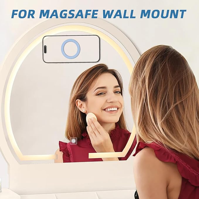 3 Pack Wall Mount Magnetic Phone Holder for iPhone 17/17 Pro/17 Pro Max/Air/16 15 14 13 12 Pro Max Plus mini, Hands-Free Magnet Shower Mirror Cell Phone Holder/Car Sticker Phone Stand, Blue