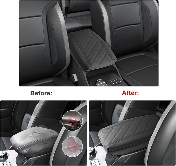 SXCY for 2024 2025 Ford Ranger Armrest Cover 2024 2025 Ranger Center Console Cover 2025 Ranger Middle Console Cover 2024 2025 Ranger (Lariat/Raptor/XL/XLT) Accessories (Adding Pad with Argyle Pattern)