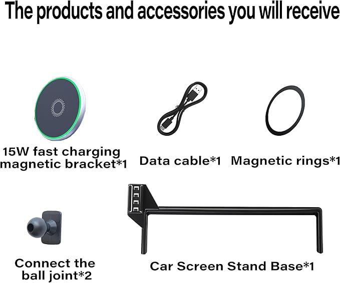 Car Phone Holder for 2022-2025 Land Rover Defender Accessories Apply to 11.4 Inch Screen 15W Fast Wireless Charger Screen Fixed Clip Cell Phone Mount Hands-Free 360 Degree Rotation