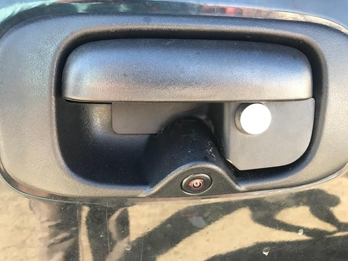 EWAY Tailgate Handle Backup Camera for 1999-2006 Chevy Silverado GMC Sierra 1500 2500 3500 HD Classic Tailgate Reversing Rear View Back Up Camera RCA Plug, Replaces# 15228539, GM1915105, GM1916102