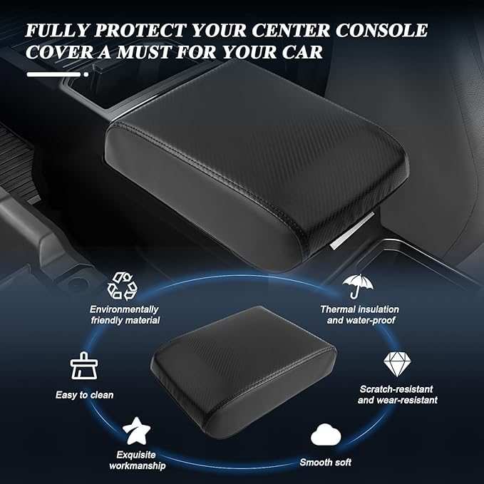 BIBIBO 2024 2025 Tacoma Center Console Cover,Armrest Cushion for 2024 2025 Toyota Tacoma Truck Console Lid,Car Arm Rest Pad Seat Box Cover,Tacoma Interior Accessories Arm Rest Cover 2024 Toyota Tacoma