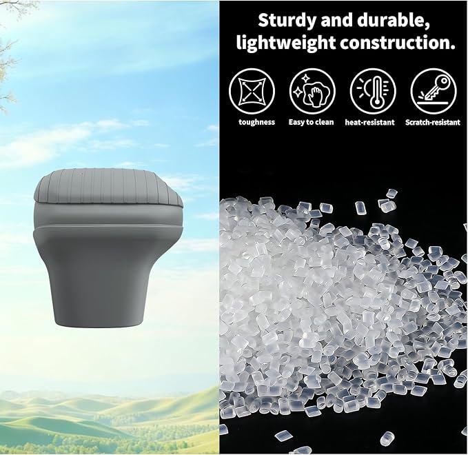 Gear Shift Knob Cover for Toyota Sienna 2021-2026 Silicone Center Console Gear Shift Head Protection Compatible with LE/XLE/XSE/Woodland Edition/Limited/Platinum(Gray)