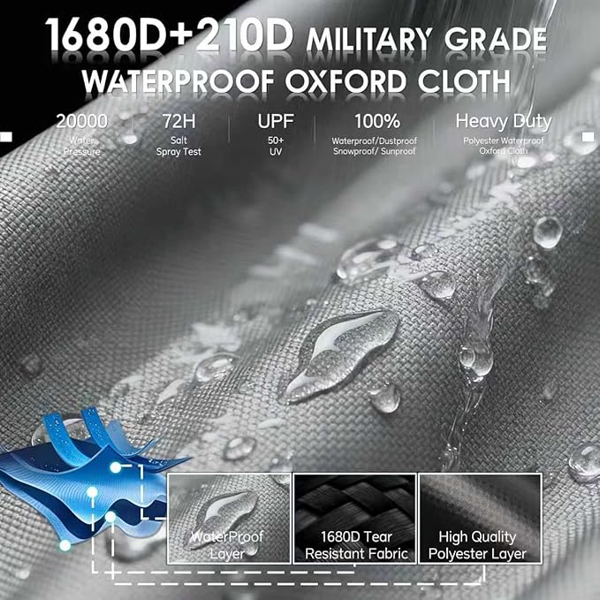Universal Electric Scooter Cover, Waterproof and Dustproof Storage Cover for Adults and Kids, Grey Oxford Fabric, L45x W24x H47 Inch