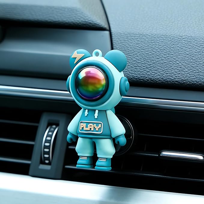 Car Air Freshener,Astronaut Vent Clip,Car Odor Eliminator,Car Air Freshener Clips (Green)