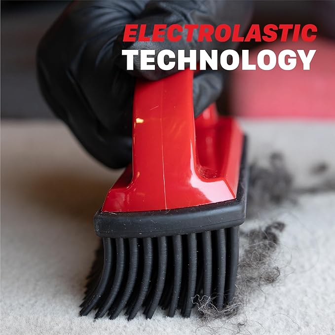 Maxshine Universal Car Carpet Lint & Hair Removal Brush - Electrostatic Rubber Bristles - Efficiently Removes Pet Hair from Dogs, Cats & Other from Interiors & Carpets - Easy-to-Clean