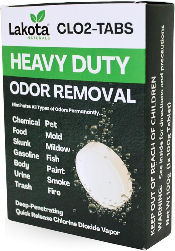 Chlorine Dioxide Heavy-Duty Fogger Deodorizing Kit, Professional Strength Odor Remover For Car, Home, RV, Room, Garage. Scent Bomb Air Freshener & Deodorizer. Easy to Use Kit Eliminates All Odors!