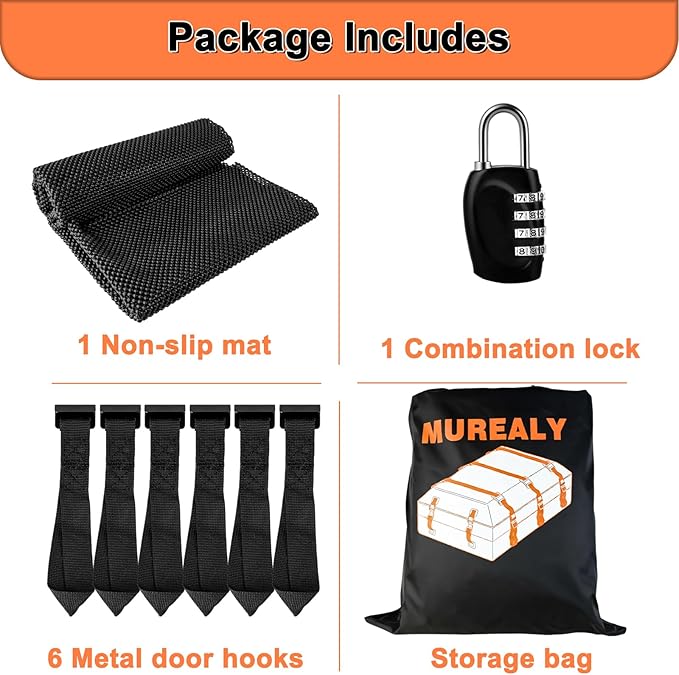 21 Cubic Car Roof Bag Heavy Duty, Waterproof Cargo Carrier Bag for All Cars with/Without Rack, Premium Car Roof Cargo Carrier with Anti-Slip Mat, 6 Door Hooks, Luggage Lock