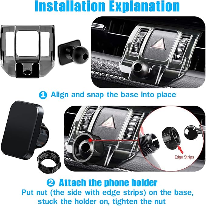 Phone Mount, Car Stand Holder, Only for (Toyota RAV4 2019 to 2024 Premium XLE, Adventure, TRD Off-Road, Limited, Hybrid XSE), Must with Adjustment Wheel, Otherwise Not Fit