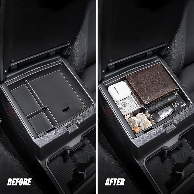 Carlimeki Center Console Organizer (3-piece set) for Tacoma 4th Gen (2024-2026) - Not for Hybrid - for Tacoma Accessories