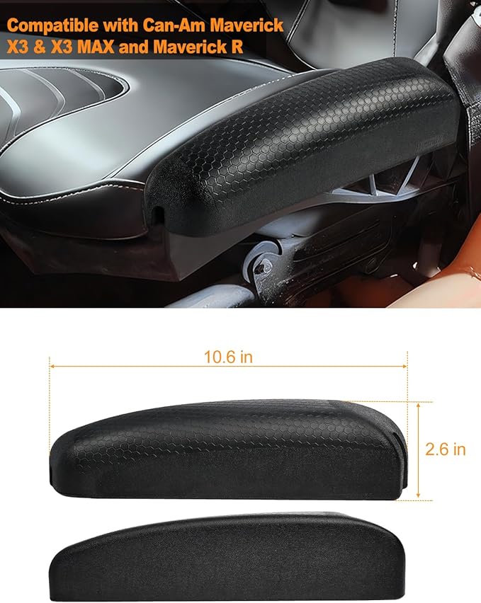 Seat Side Pad Assembly Compatible with 2017-2025 Can-Am Maverick X3 MAX and Maverick R, Seat Side Cushion for UTV Accessories, PU Foam Thigh Protection Comfort Pad(1 Pair)