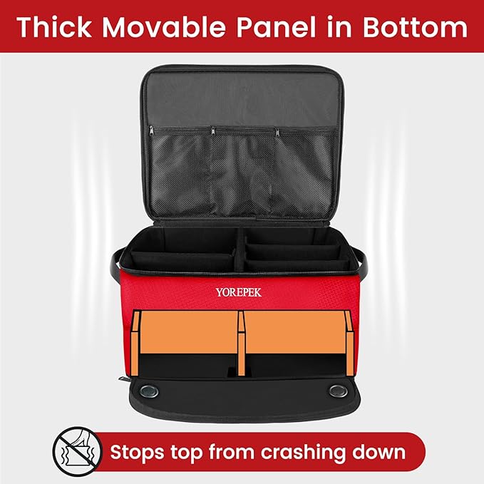 YOREPEK 2 Layer Golf Trunk Organizer, Golf Gifts for Men with Separate Ventilated Compartment for 2 Pair Shoes, Waterproof Car Trunk Locker for Balls, Tees, Clothes, Gloves, Gifts for Golfers