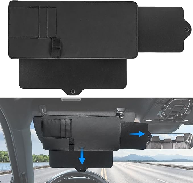 JOYTUTUS Sun Visor Extender, Sun Visor for Car Protects from Anti-Glare, UV Rays, Universal Fit for Car