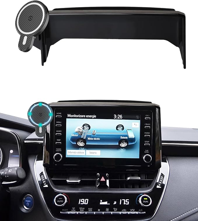 PZK Car Phone Mount for 2019-2025 2026 Toyota Corolla/Corolla Hatchback/Corolla Cross 2022-2025 2026 Accessories 8-inch Screen Magnetic 15W Fast Wireless Charging Car Phone Holder Not Affect Vent