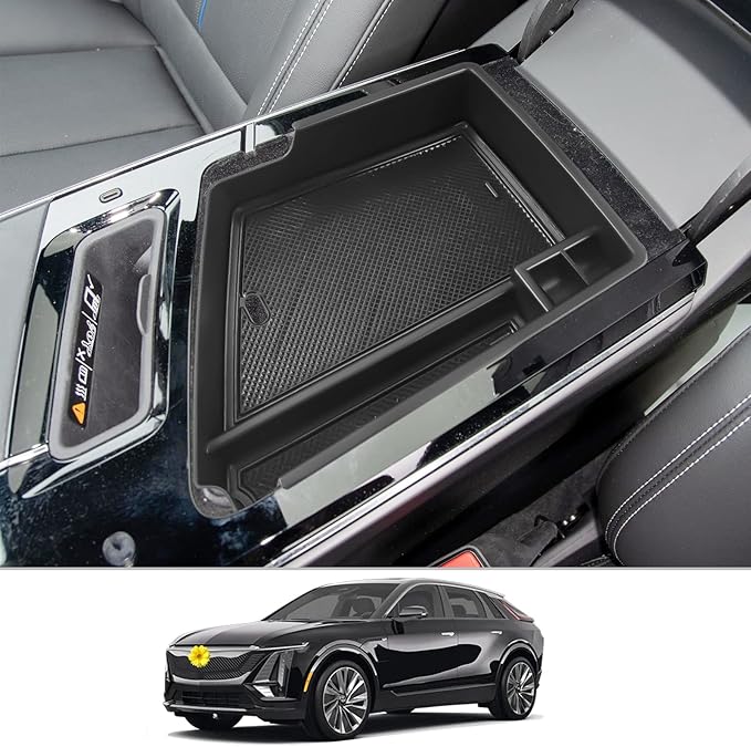 CDEFG 2023 2024 2025 Lyriq Center Console Organizer Tray for 2023-2025 Cadillac Lyriq Middle Console Armrest Tray Storage Box Coin Container 2023-2025 Lyriq Accessories