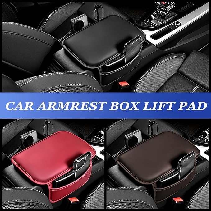 Car Center Console Armrest Pad for Subaru Forester SJ 4.Gen 2013 2014 2015 2016 2017 2018 2019, Water Resistant Armrest Cushion Cover Anti-Slip Bottom Console Protection,B Pink