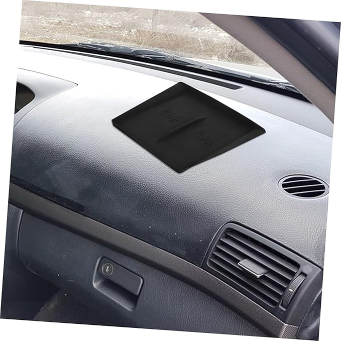 Alipis Anti-Skid Silicone Cordless Charging Mat for Center Console Wireless Charging Pad for Vehicle Interior Fits Model Non-Slip Dashboard Accessory Protection