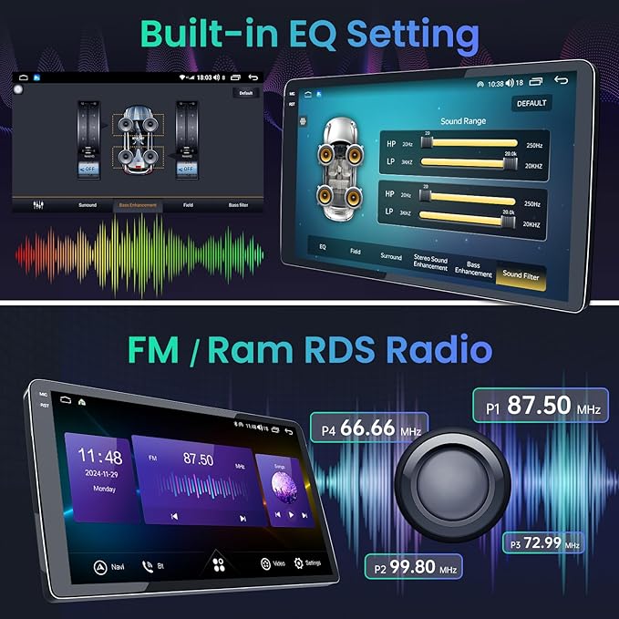 Car Radio for Honda Civic 2016-2021: 4Core 64G ROM 9 Inch Touchscreen Stereo Head Unit with Wireless CarPlay Android Auto Mirror Link GPS Bluetooth FM SWC Navigation WiFi, Free Camera