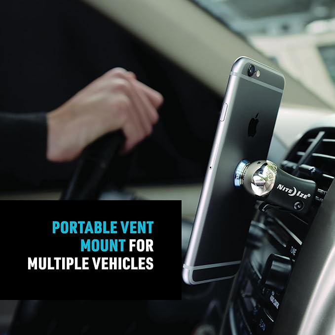 Nite Ize Steelie Vent Mount - Additional Car Vent Mount for Cell Phones - Compatible Phone Accessories for Steelie Magnetic Phone Mounting System