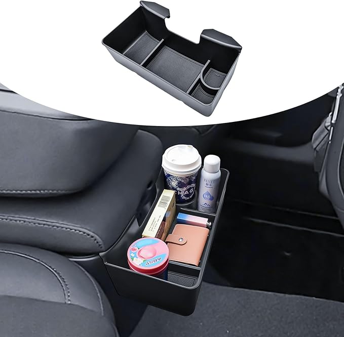 TACOBRO Center Console Hanging Organizer Box Compatible with 2019-2025 2026 Chevy Silverado/GMC Sierra 1500 and 2020-2026 Silverado/Sierra 2500HD 3500HD Accessories, Split Bench Seat ONLY