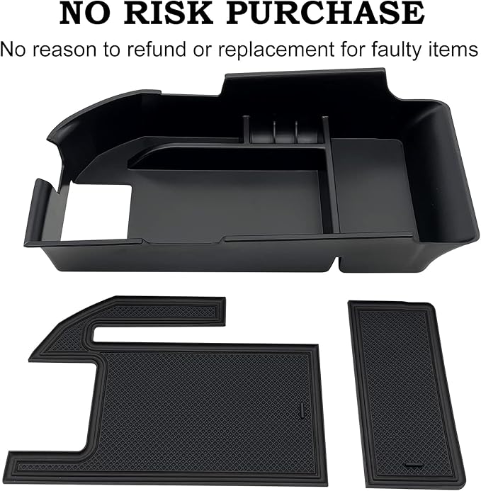 Compatible with Camry XLE or XSE 2018-2021 2022 2023 2024 & Camry LE SE 2020-2023 2024 Center Console Organizer Tray Accessories, Fit Dual USB Ports（not for 9th 2024 2025 Camry） (Black)