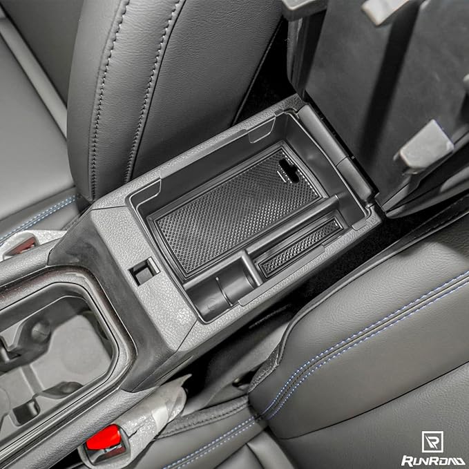 RUNROAD Center Console Organizer Tray Compatible with Jeep Compass 2022 2023 2024 2025 Accessories, Armrest Tray Secondary Storage Box Insert Console Organizer Card Container, Black (NOT For Ltd)