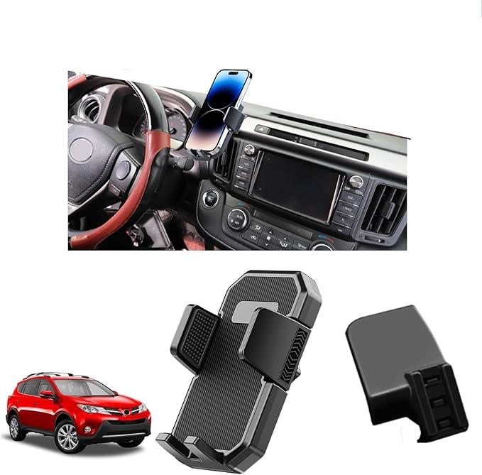 PZK Car Phone Mount for Toyota RAV4 2013-2015 2016 2017 2018 Accessories Custom Air Vent Phone Holder Auto Lock Phone Holder Hands Free 360° Rotation Cell Phone Automobile Cradles