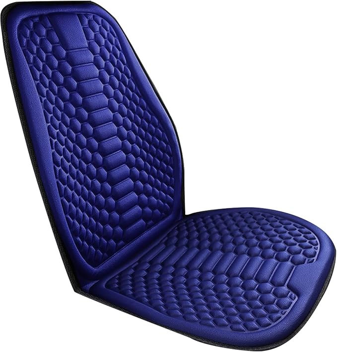 Car Seat Cushion Front Seat, Breathable Lumbar Support Car Seat Cushion for Long Sitting, Non-Slip Car Seat Pad (Blue)