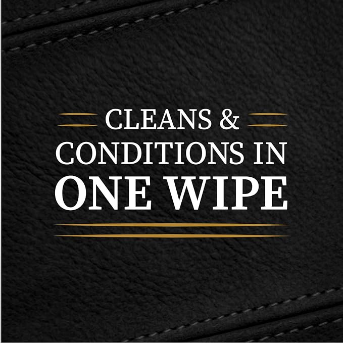 Lexol All Leather Quick Care All-in-One Formula, Best Leather Cleaner and Conditioner, for Use on Apparel, Furniture, Auto Interiors, Shoes, Bags, 30-Count Sheet Wipes,E301500100 , white
