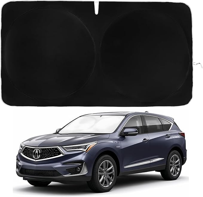 Windshield Sun Shade -Certified 99.87% UVB & 99.02% UVA Car Sun Shade. Award Winning Sunshade - Patented Technology | Compatible for Acura RDX (2019-2026) | Car Shades by Kinder Fluff