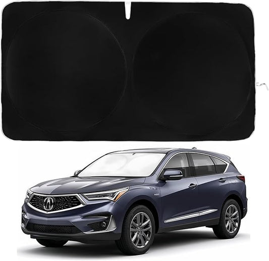 Windshield Sun Shade -Certified 99.87% UVB & 99.02% UVA Car Sun Shade. Award Winning Sunshade - Patented Technology | Compatible for Acura RDX (2019-2026) | Car Shades by Kinder Fluff