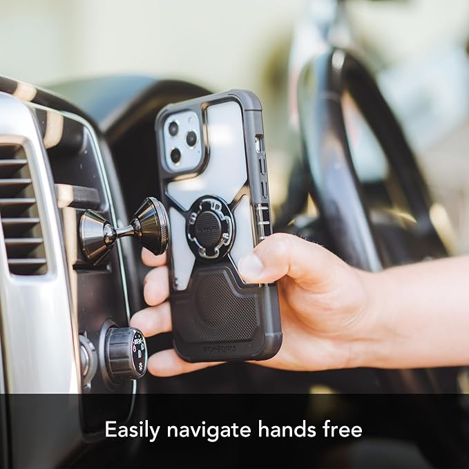 Rokform - Adjustable Magnetic Car Mount, 360 Degree Swivel with 3M VHB Tape, Cell Phone Holder, Aluminum Dashboard Phone Mount Stand for Truck Car & Van (Black)