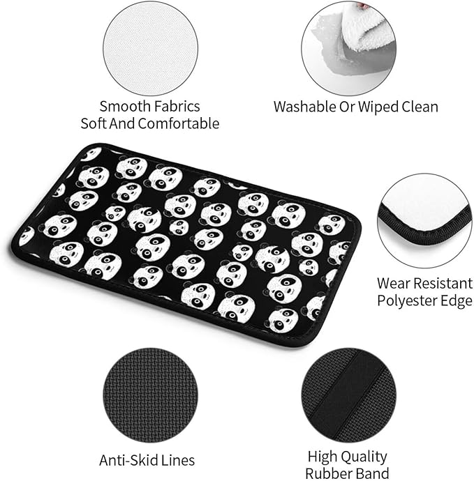 Animal Panda Car Center Console Armrest Cover Cute Black White Arm Rest Pad Anti-Scratch Cars Center Console Cushion Car Decor Accessories