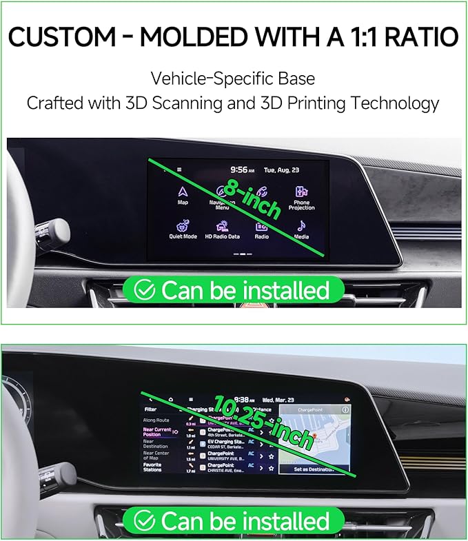 Qi2.2 Max 25W Fast Wireless Car Charger Phone Holder for 2023 2024 2025 2026 Kia NIRO/EV/Hybrid 8/10.25-Inch Screen, Magnetic Phone Mount Compatible with MagSafe