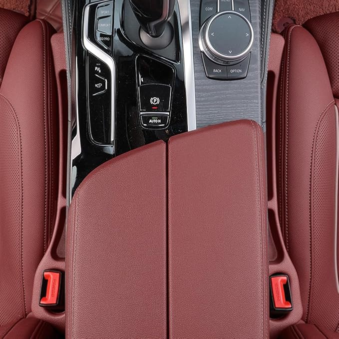 YLXGT Car Seat Gap Filler Organizer Universal for Car SUV Truck Accessories Seat Gap Plug Blocker with Storage Slot Red 2 Pack