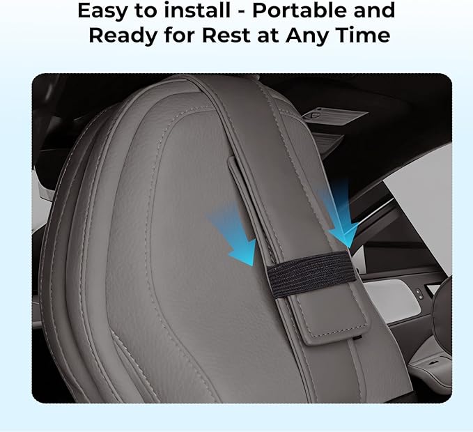 2 Packs Car Headrest Pillow for Volvo XC90 XC60 XC40 S60 S90 EX30 EX90 V60 V90 Interior Accessories, Soft & Breathable Head Support Cushion Car Front Seat Neck Pillow (Light Brown)