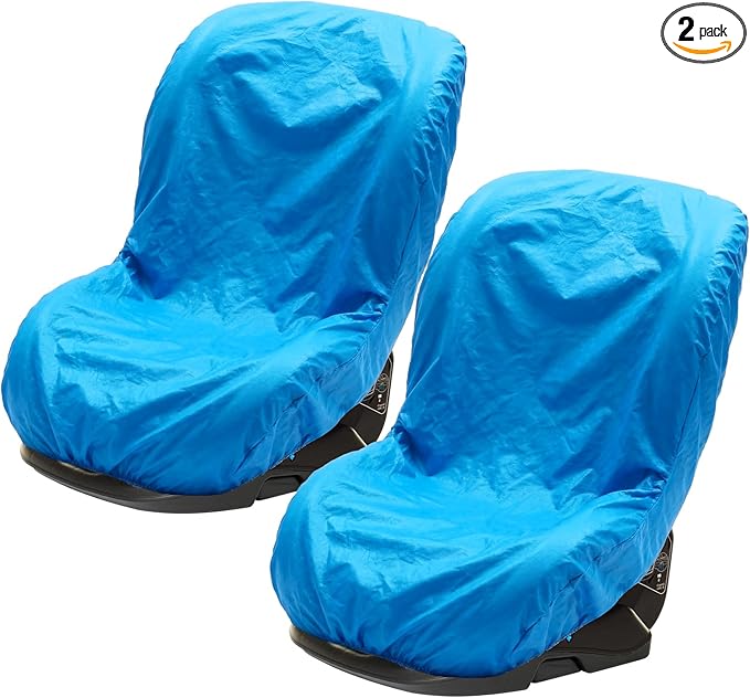 BBTO 2 Pcs Car Seat Sun Shade Covers Baby Car Seat Coolers Protector Reflective Carseat Sunshade Infant Shield Heat UV Sunlight Keep Baby Toddler Child Cool Travel Safety(Classic,Blue)
