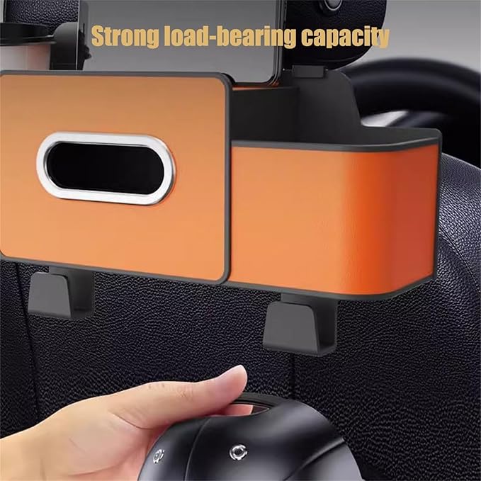 Car Organizers and Storage Box Behind Seat, Large Car Seat Back Organizer for Hold Phone, Drinks, Handbag, Universal Fit for Suv/Sedan (Black, 2pcs)