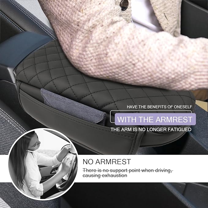 LUWU for 2024 2025 Chevy Trax Center Console Cover 2024 Trax Armrest Cover 2024 2025 Chevrolet Trax Accessories Console Pad 2024 2025 Chevy Trax LS/1RS/LT/2RS/Activ Armrest Console Cover Soft Leather