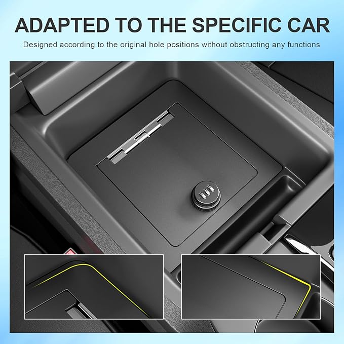 SZYANG Center Console Safe Organizer Compatible with 2023-2026 Honda Pilot Lock Box Console Safe Vault Center Console Manager Replacement for 2023-2026 Honda Pilot Accessories