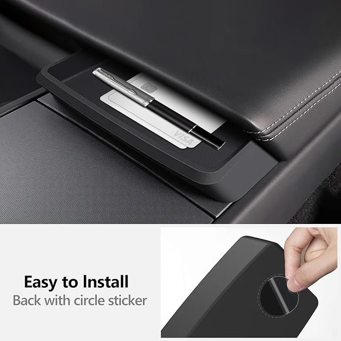 Center Console Organizer for Tesla Model 3 Highland 2024-2026 Model Y 2025-2026 Juniper Sunglasses Holder Armrest Key Card Phone Storage Box Glasses case Tray Tesla Interior Accessories