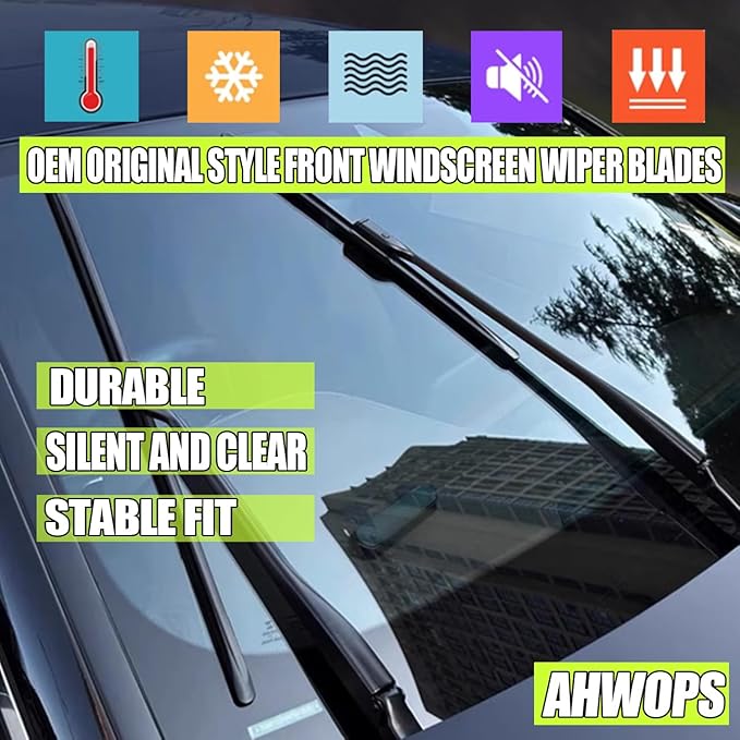 Front Wiper and Rear Wiper Blade Replacement for 2003-2009 Honda Element OEM Wiper Blades, Genuine Replacement (20“/20”/12” 3-Pack)