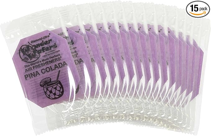 Wonder Wafers - Diamond-Ultra Scented Car Air Fresheners - Individually Wrapped (15 Per Pack) (Pina Colada)