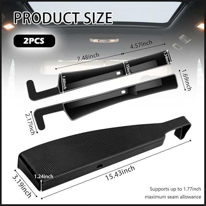 2PCS Car Seat Gap Filler Organizer with Charging Port,Upgrade Cars Gap Filler with Larger Storage Space Reducing Item Loss,Flexible No Drop Seat Guard for Car Storage Organizer