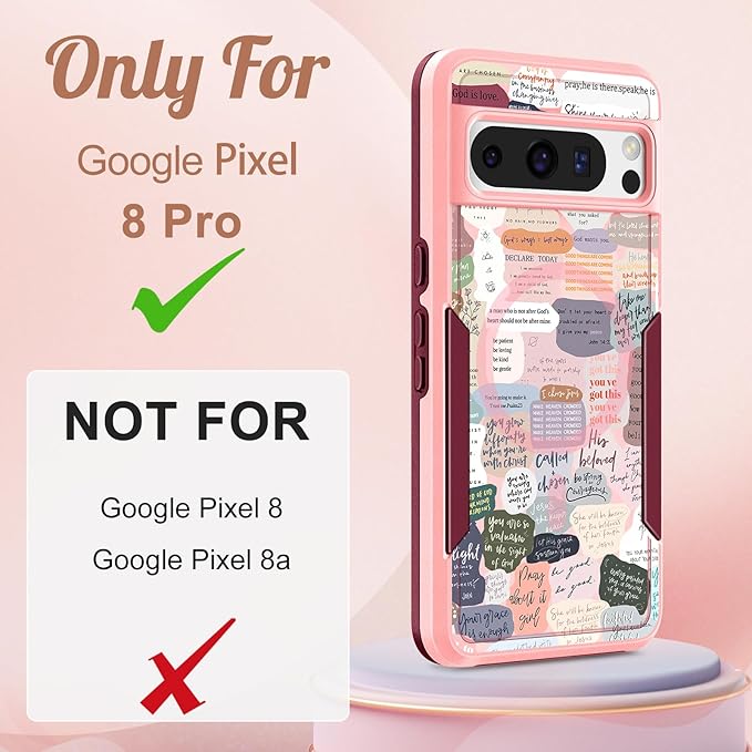 for Google Pixel 8 Pro Case - Compatible with MagSafe Women Girls Cute Magnetic Protective Cover Girly Kawaii Unique Pretty Heavy Duty Shockproof Design for Google Pixel 8 Pro Phone Cases