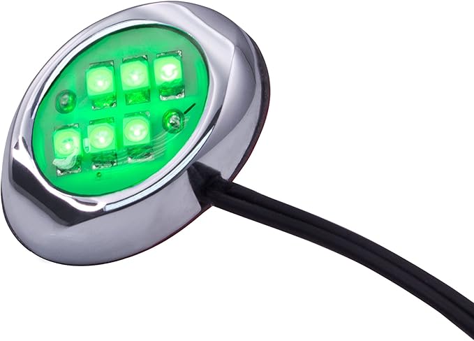 Oznium LED Modules (Round Chrome, Green LED)